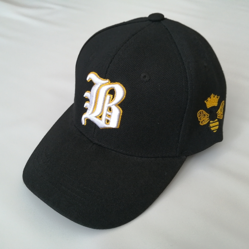B Letter Black Cap NWOT